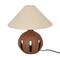Hello Honey® 16.75" Natural Brown Cut Out Ceramic Table Lamp with Linen Shade